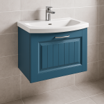 Bathroom  1 Drawer Wall Hung Curve Basin Unit - Chawton