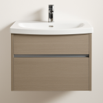 Bathroom  1 Drawer Wall Hung Curve Basin Unit - True Rail