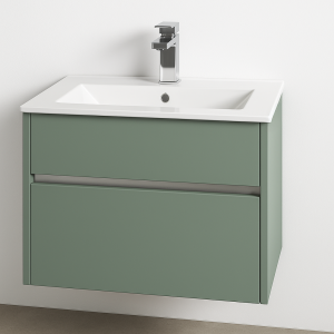 Bathroom 1 Drawer Wall Hung Minimalist Basin Unit - True Rail