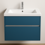 Bathroom  1 Drawer Wall Hung Rear Tap Basin Unit - True Rail