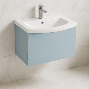 Bathroom 1 Drawer Wall Hung Curve Basin Unit - Selborne