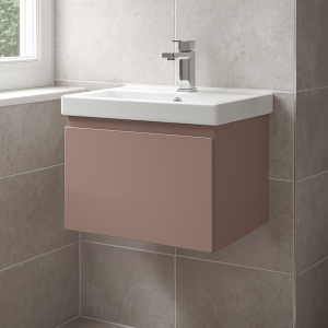 Bathroom 1 Drawer Wall Hung Mid Edge Basin Unit - Selborne