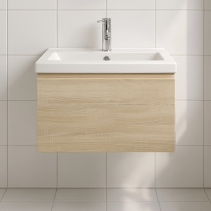 Bathroom 1 Drawer Wall Hung Rear Tap Basin Unit - Selborne