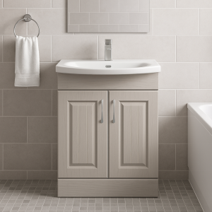 Freestanding  Bathroom 2 Door Curved Basin Unit - Chawton