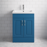 Freestanding  Bathroom 2 Door Rear Tap Basin Unit - Chawton