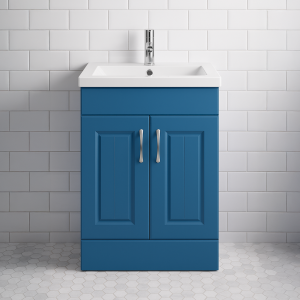 Freestanding  Bathroom 2 Door Rear Tap Basin Unit - Chawton