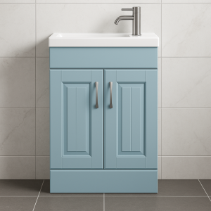 Freestanding  Bathroom 2 Door Side Tap Basin Unit - Chawton