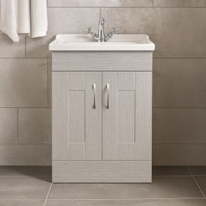 Freestanding Bathroom 2 Door Traditional Basin Unit - Express Cambridge Solid Wood