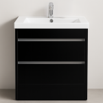 Freestanding  Bathroom 2 Drawer Mid Edge Basin Unit - True Rail