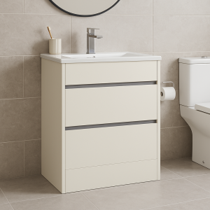 Freestanding  Bathroom 2 Drawer Minimalist Basin Unit - True Rail