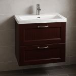 Bathroom  2 Drawer Wall Hung Rear Tap Basin Unit - Chawton