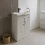 Freestanding  Bathroom 2 Door Curved Basin Unit - Express Cambridge Solid Wood