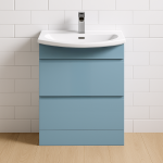 Freestanding  Bathroom 2 Drawer Curve Basin Unit - Selborne