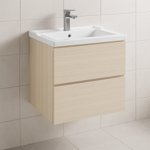 Bathroom 2 Drawer Wall Hung Traditional Basin Unit - Selborne