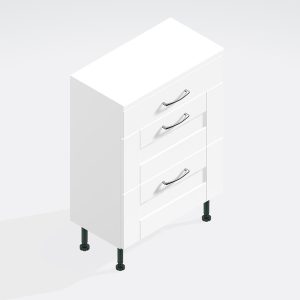 Bathroom  3 Drawer Base Unit - Bramshaw