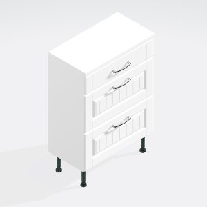 Bathroom  3 Drawer Base Unit - Chawton