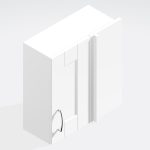 Bathroom  575mm High Corner Wall Unit - New Milton Solid Wood