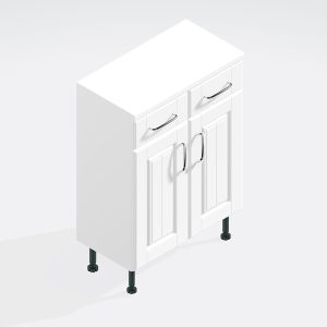 Bathroom  Double Drawerline Base Unit - Chawton