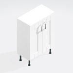 Bathroom  Double Highline Base Unit - New Milton Solid Wood