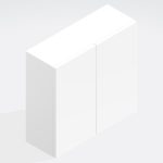 Bathroom  575mm High Double Mirrored Wall Unit - True Rail