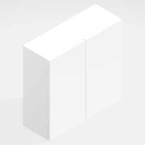 Bathroom  575mm High Double Mirrored Wall Unit - True Rail