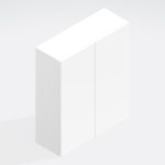 Bathroom  720mm High Double Mirrored Wall Unit - True Rail