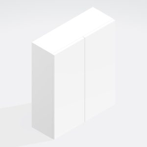 Bathroom  720mm High Double Mirrored Wall Unit - True Rail