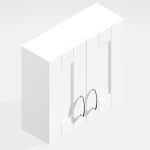 Bathroom  575mm High Double Wall Unit - New Milton Solid Wood