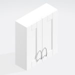 Bathroom  720mm High Double Wall Unit - New Milton Solid Wood