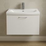 Bathroom  1 Drawer Wall Hung Curve Basin Unit - Lymington Acrylic