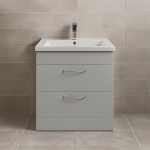 Freestanding  Bathroom 2 Drawer Rear Tap Basin Unit - Lymington Acrylic