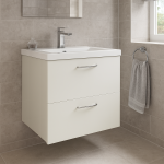 Bathroom  2 Drawer Wall Hung Rear Tap Basin Unit - Meon
