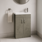 Freestanding  Bathroom 2 Door Side Tap Basin Unit - Meon