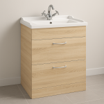 Freestanding  Bathroom 2 Drawer Traditional Basin Unit - Meon