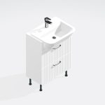 Bathroom 2 Drawer Semi Recessed Basin  Unit - Brockenhurst