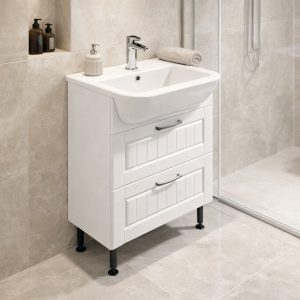 Bathroom 2 Drawer Semi Recessed Basin Unit - Chawton