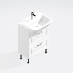 Bathroom  2 Drawer Semi Recessed Basin Unit - Chawton