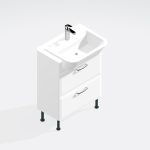 Bathroom 2 Drawer Semi Recessed Basin  Unit - Hambledon