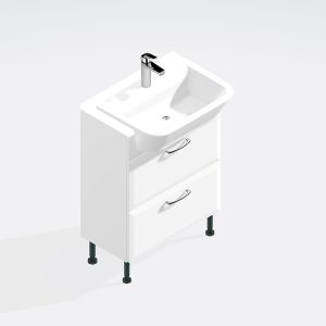 Bathroom 2 Drawer Semi Recessed Basin Unit - Hambledon