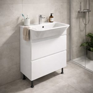 Bathroom 2 Drawer Semi Recessed Basin Unit - Selborne