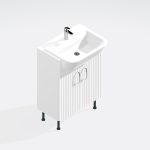 Bathroom Double Door Semi Recessed Basin  Unit - Brockenhurst