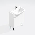 Bathroom  Double Door Semi Recessed Basin Unit - Express Lucente