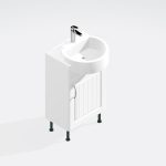 Bathroom  Single Door Semi Recessed Basin Unit - Chawton