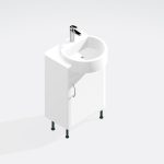 Bathroom Single Door Semi Recessed Basin  Unit - Hambledon