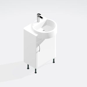 Bathroom Single Door Semi Recessed Basin  Unit - Hambledon