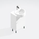 Bathroom  Single Door Semi Recessed Basin Unit - Express Vivo