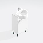 Bathroom  Single Door Semi Recessed Basin Unit - Selborne