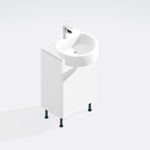 Bathroom Single Door Semi Recessed Basin Unit - Express Lucente