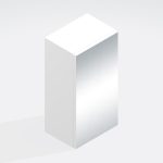 Bathroom  575mm High Single Mirrored Wall Unit - True Rail