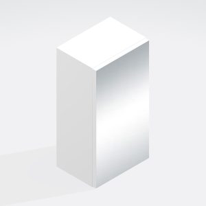 Bathroom  575mm High Single Mirrored Wall Unit - True Rail